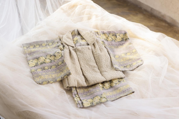 RC8700-Ｇ　グレーイエロー×ベージュ